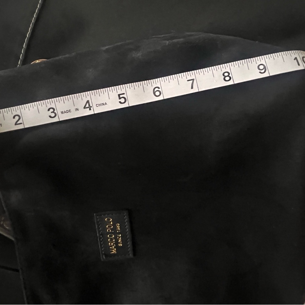 Black Marco Polo Women's Black Suede Bag - Picture 4 of 4